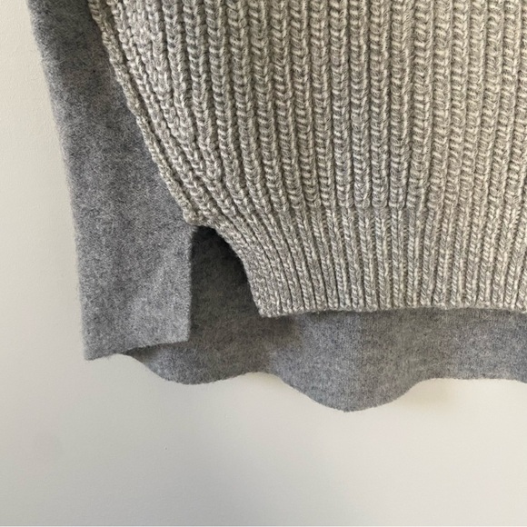 Rag & Bone Grey Chunky Knit Lambs Wool/Angora Crew-Neck Sweater Size XXS - Picture 7 of 8